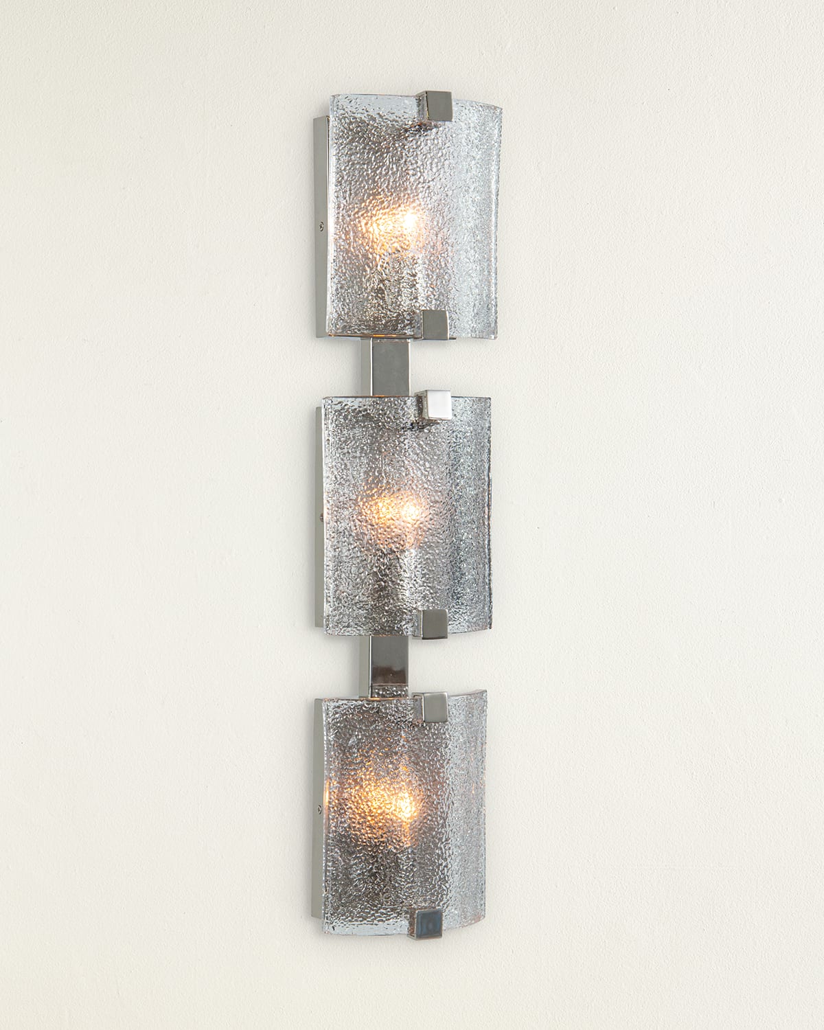 Shop John-richard Collection Claritas Three-light Wall Sconce In Silver