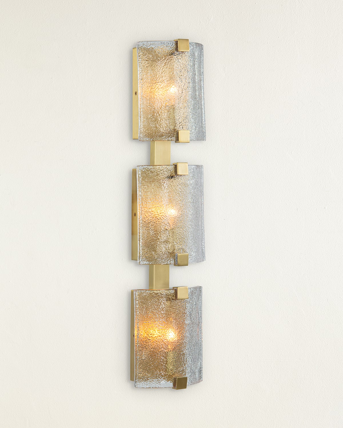 Shop John-richard Collection Claritas Three-light Wall Sconce In Gold