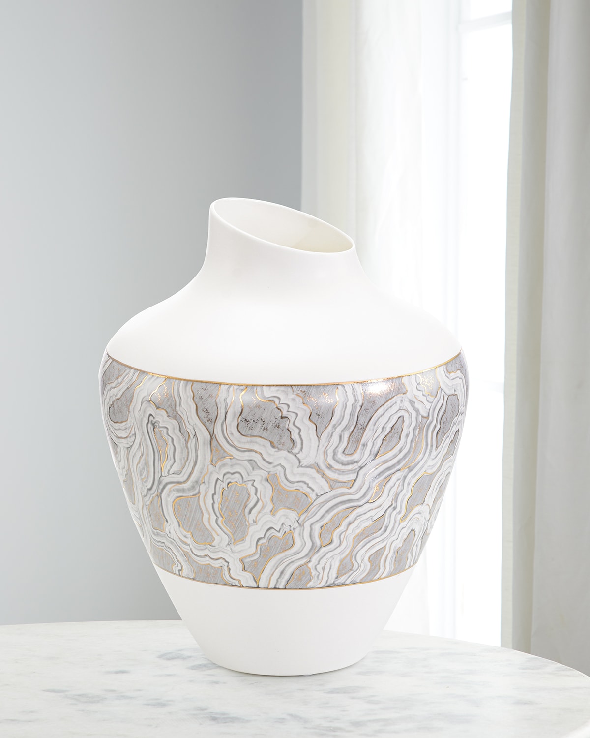 Shop John-richard Collection Amrita Vase I In White
