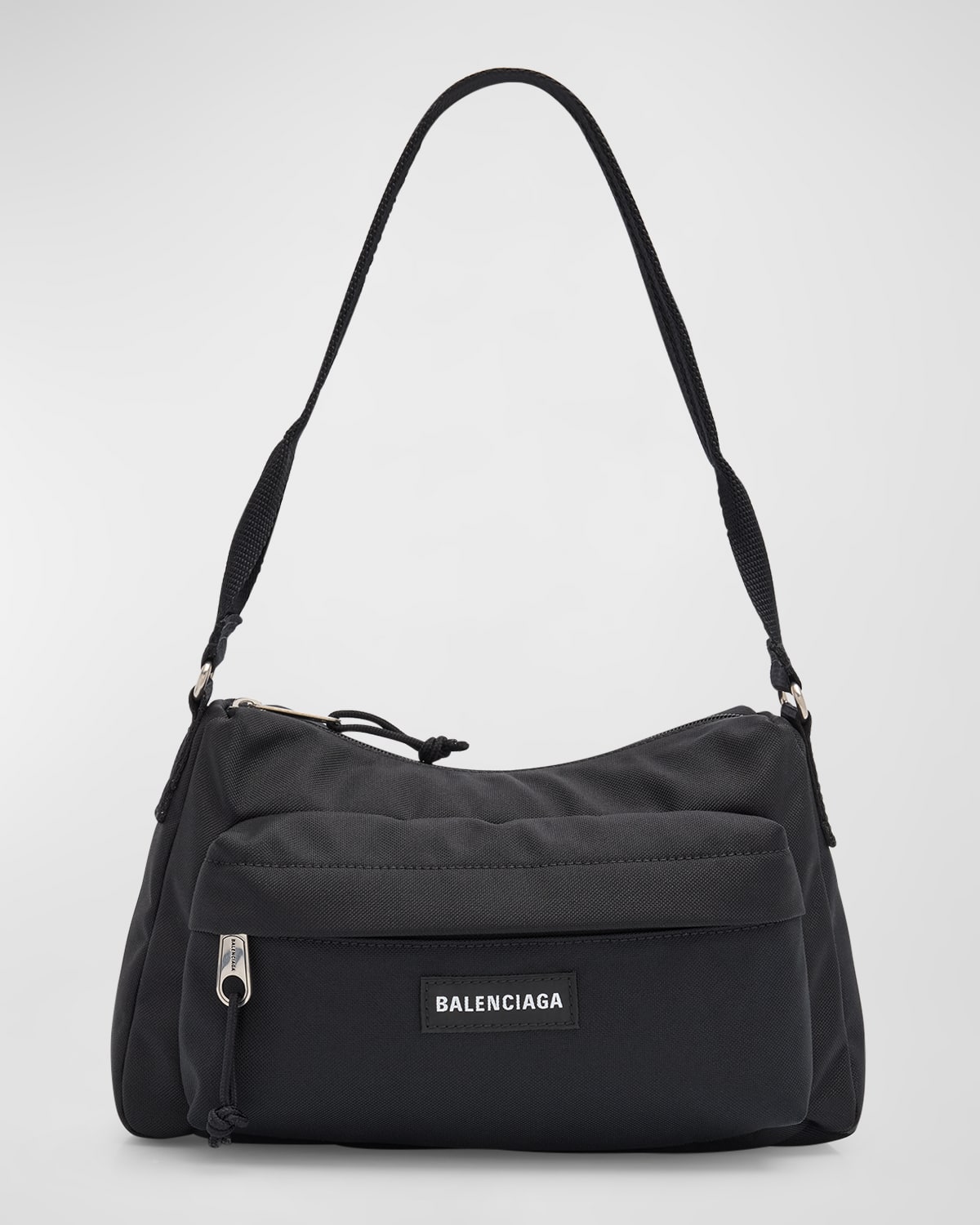 Shop Balenciaga Men's Explorer Sling Shoulder Bag In 1000 Black