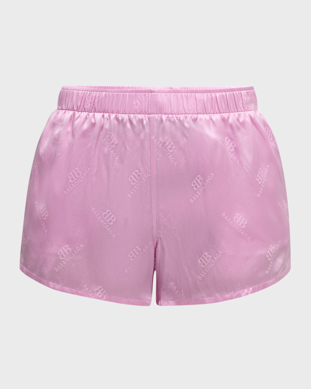 Shop Balenciaga Bb Classic Monogram Running Shorts In 5630 Pink