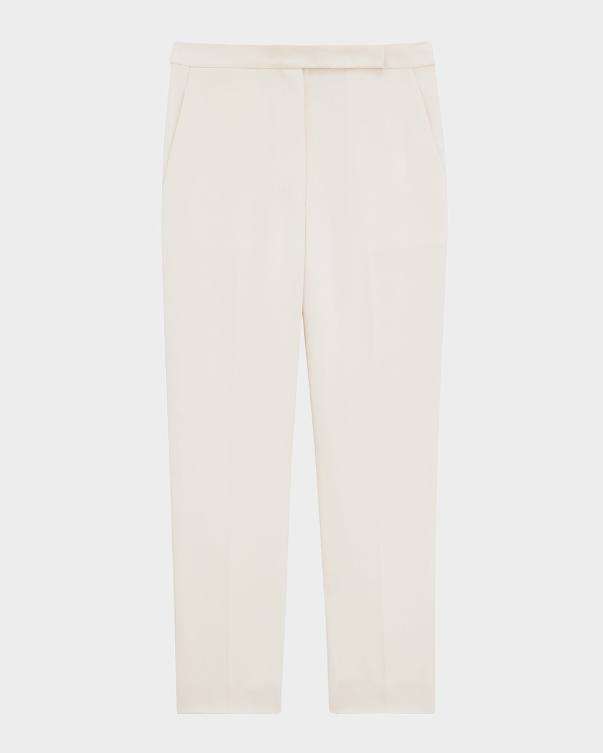 High-Waist Slim Cropped Admiral Crepe Pants