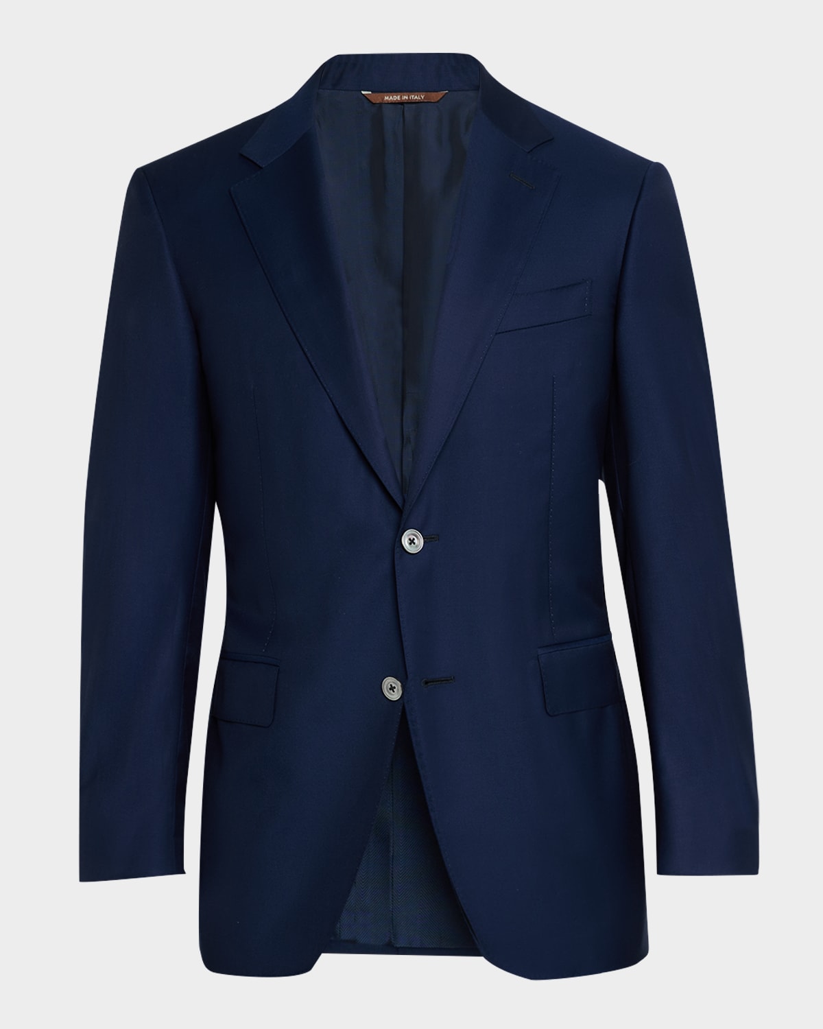 Canali Men's Solid 150s Wool Twill Blazer In Navy