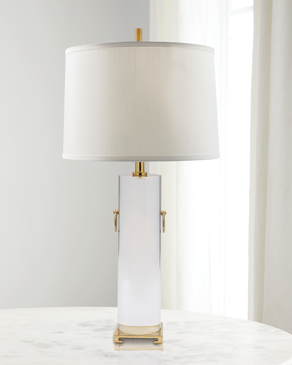 Port 68 Beverly Lucite Lamp In White