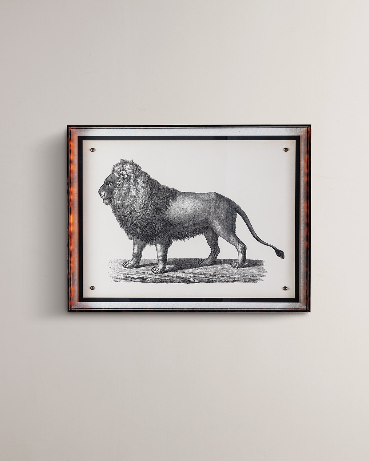 Port 68 Lion Giclee In White