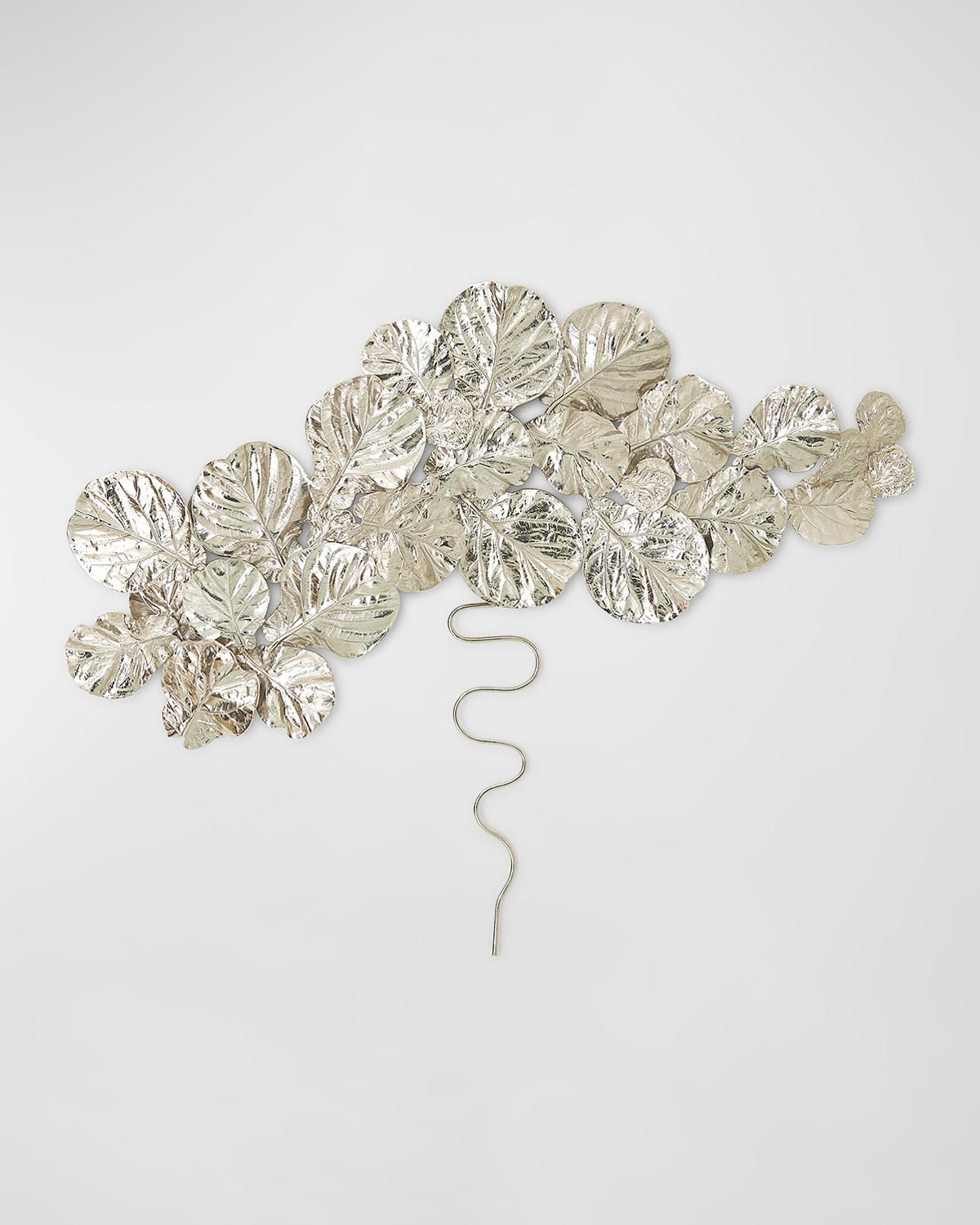Global Views Fiddle Fig Lighted Brass Wall Decor In Nickel