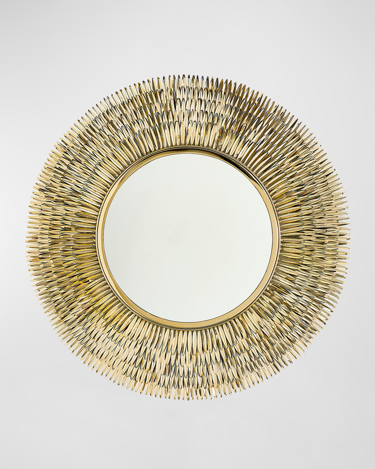 Global Views Quill Burst Mirror In Brass