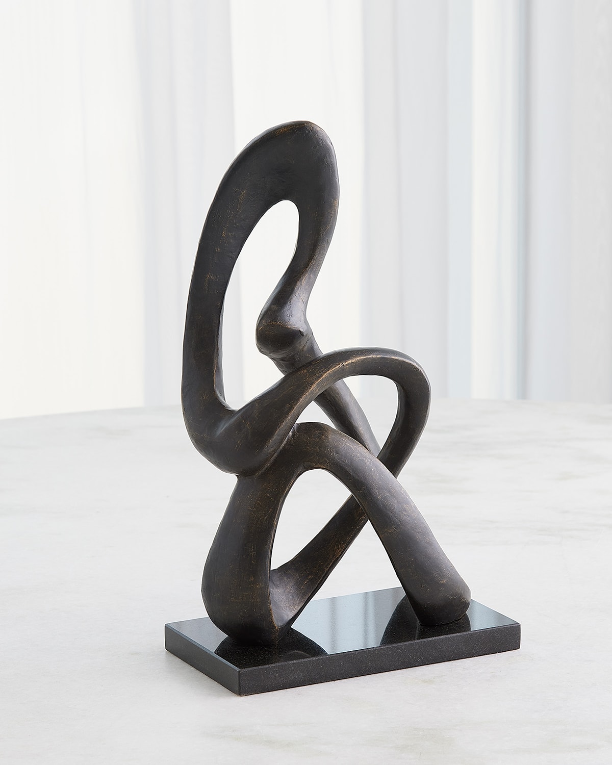 Shop Global Views Sitting Loop Sculpture In Bronze