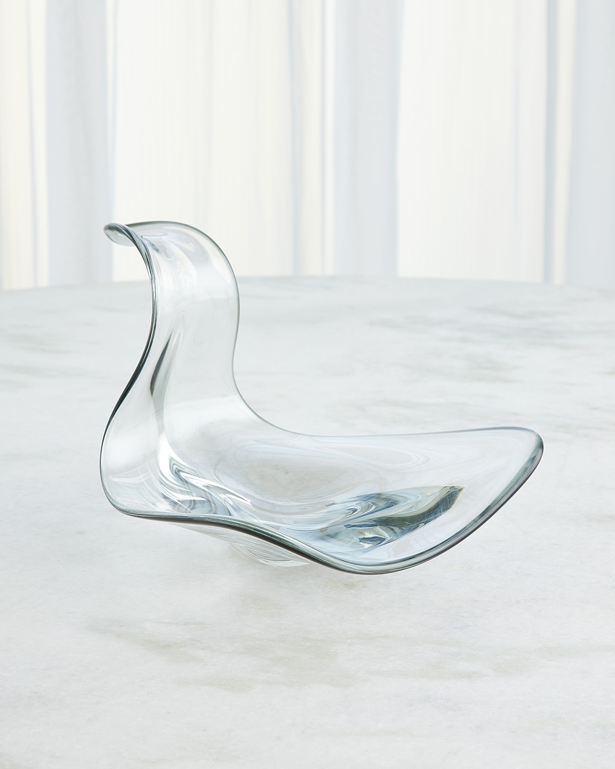 Global Views Wave Bowl In Grey
