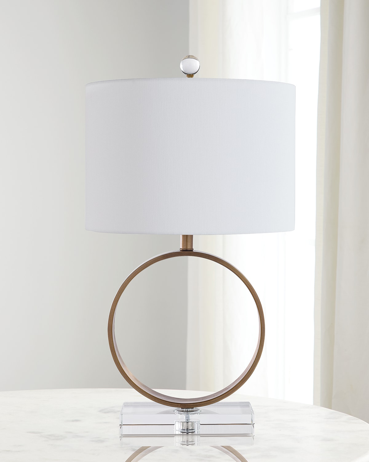 Port 68 Megan Lamp In Clear/brass
