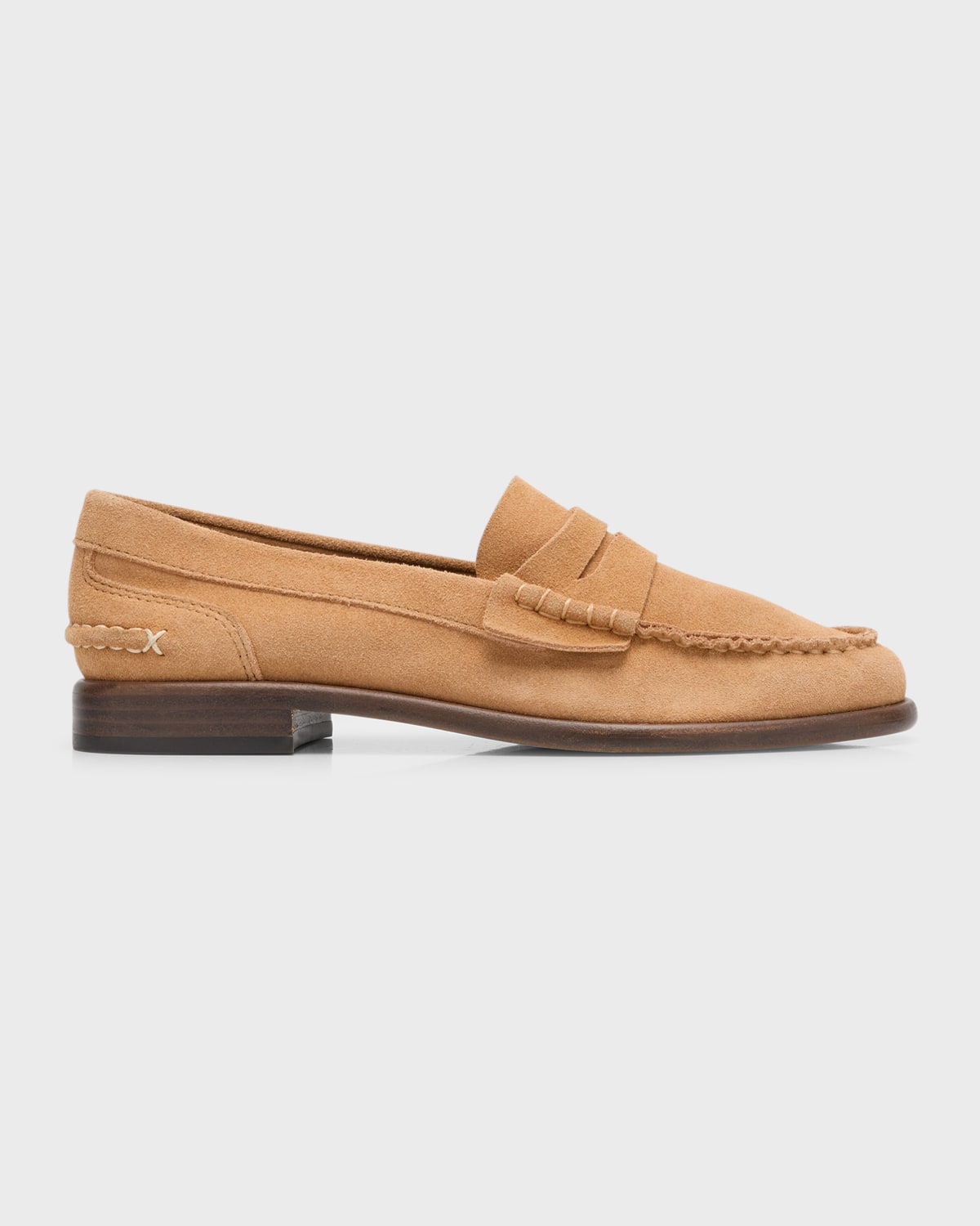 Shop Rag & Bone Carter Suede Penny Loafers In Oakbrwnsd