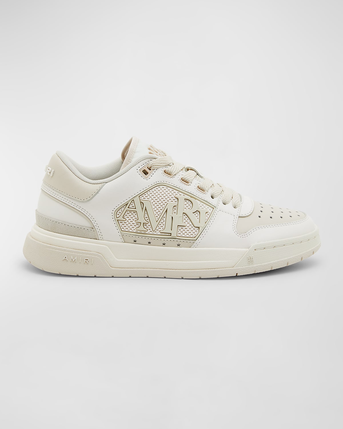 Bicolor Leather Low-Top Sneakers