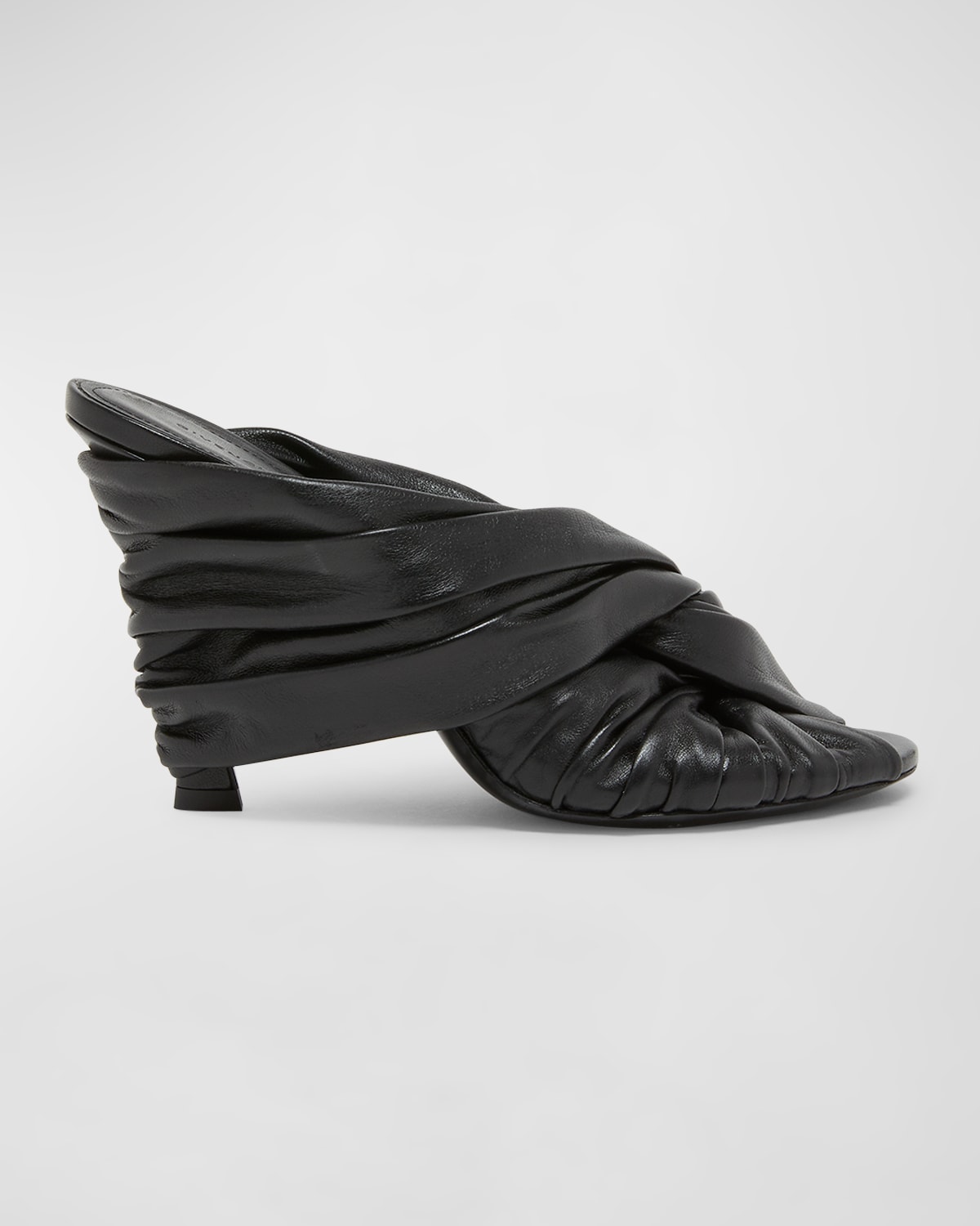 Shop Givenchy Show Twist Leather Mule Pumps In Black