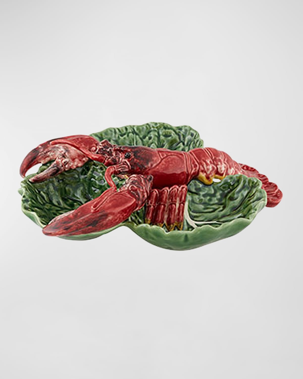 Bordallo Pinheiro Cabbage With Lobsters Appetizer Plate, 14.5" In Green