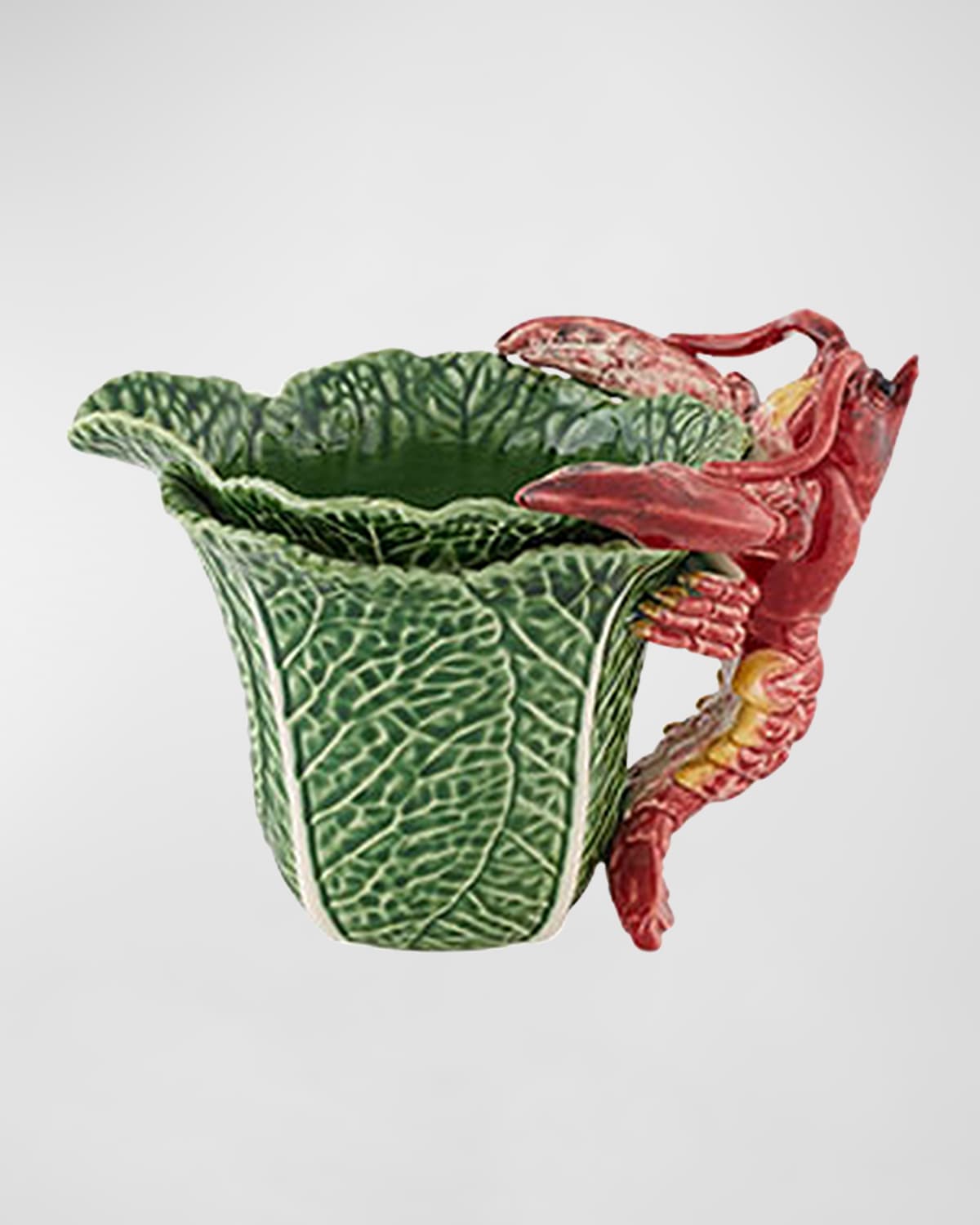 Bordallo Pinheiro Cabbage With Lobsters Pitcher, 1.7 Lt. In Green