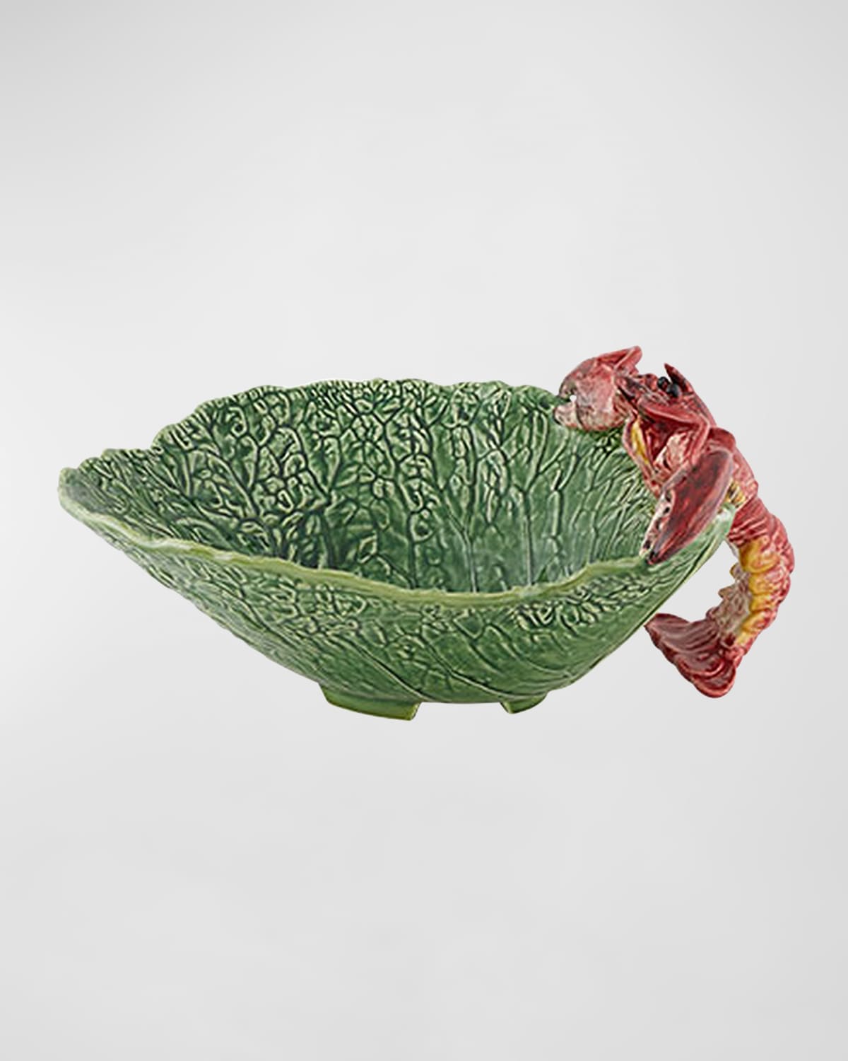 Bordallo Pinheiro Cabbage With Lobsters Salad Bowl In Green