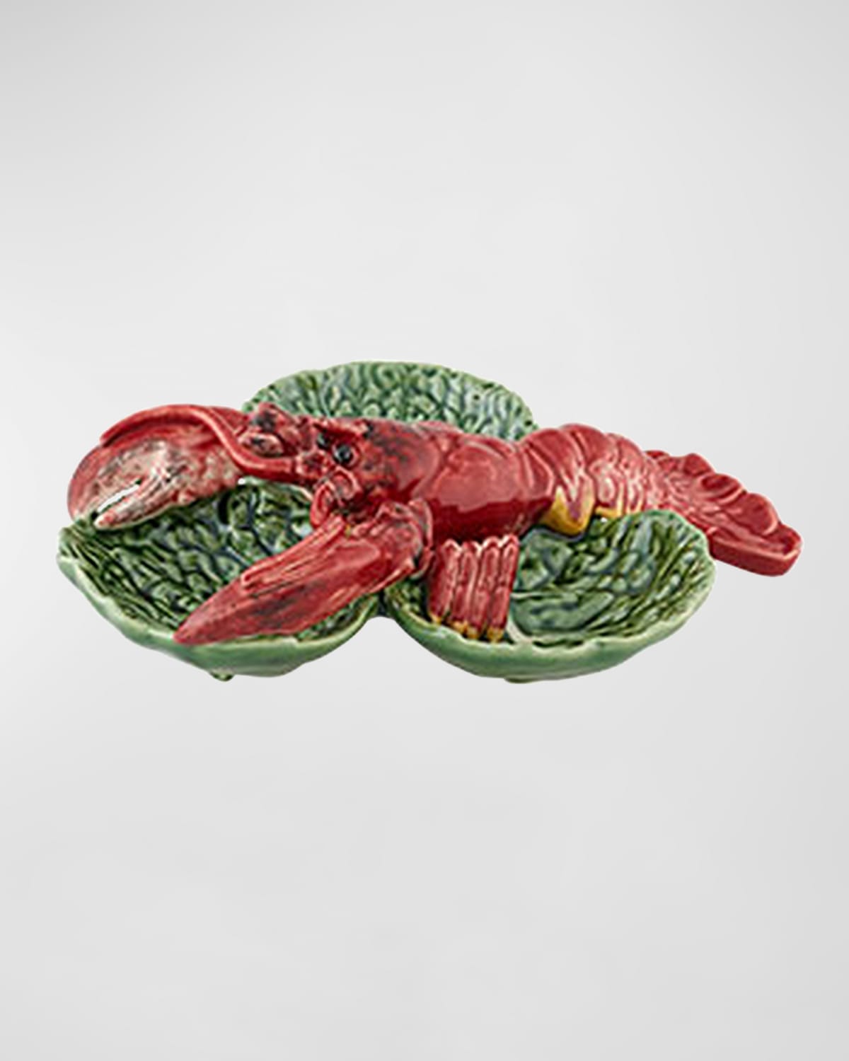 Bordallo Pinheiro Cabbage With Lobsters Appetizer Plate, 11.8" In Red