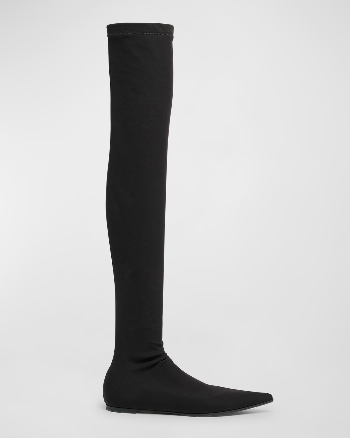Shop Dolce & Gabbana Stretch Over-the-knee Sock Boots In Black
