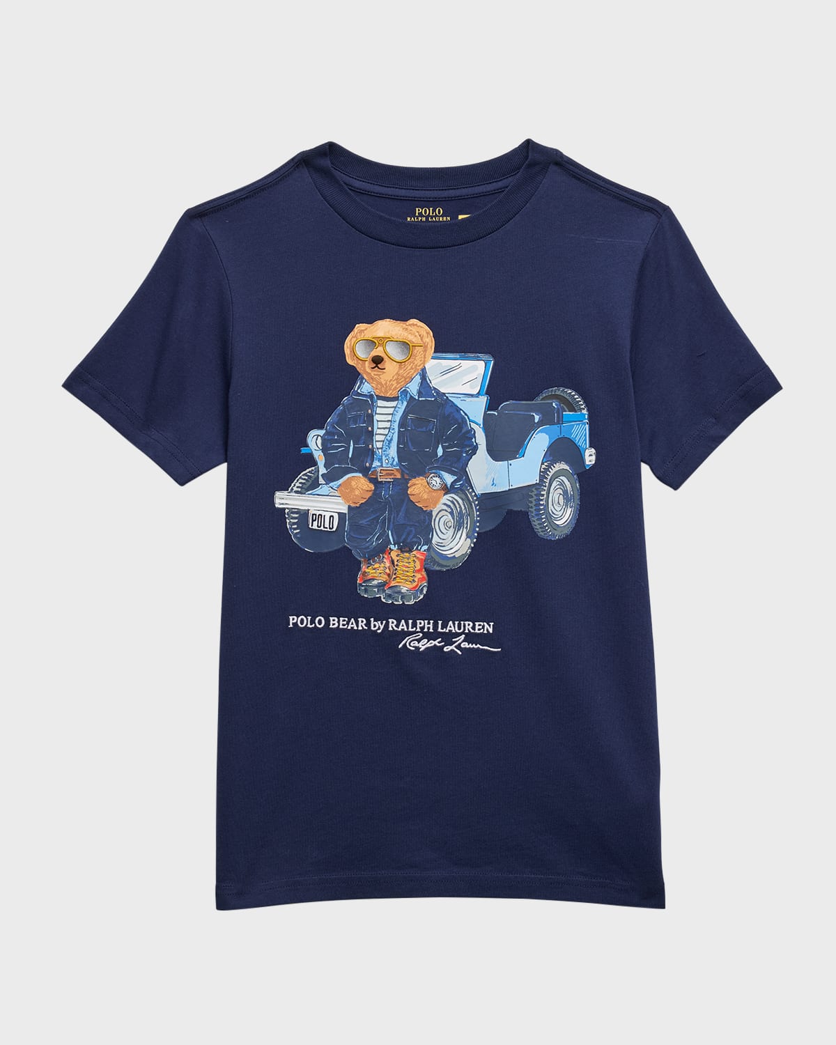 Shop Ralph Lauren Boy's Jersey Bear T-shirt In Truck Bear