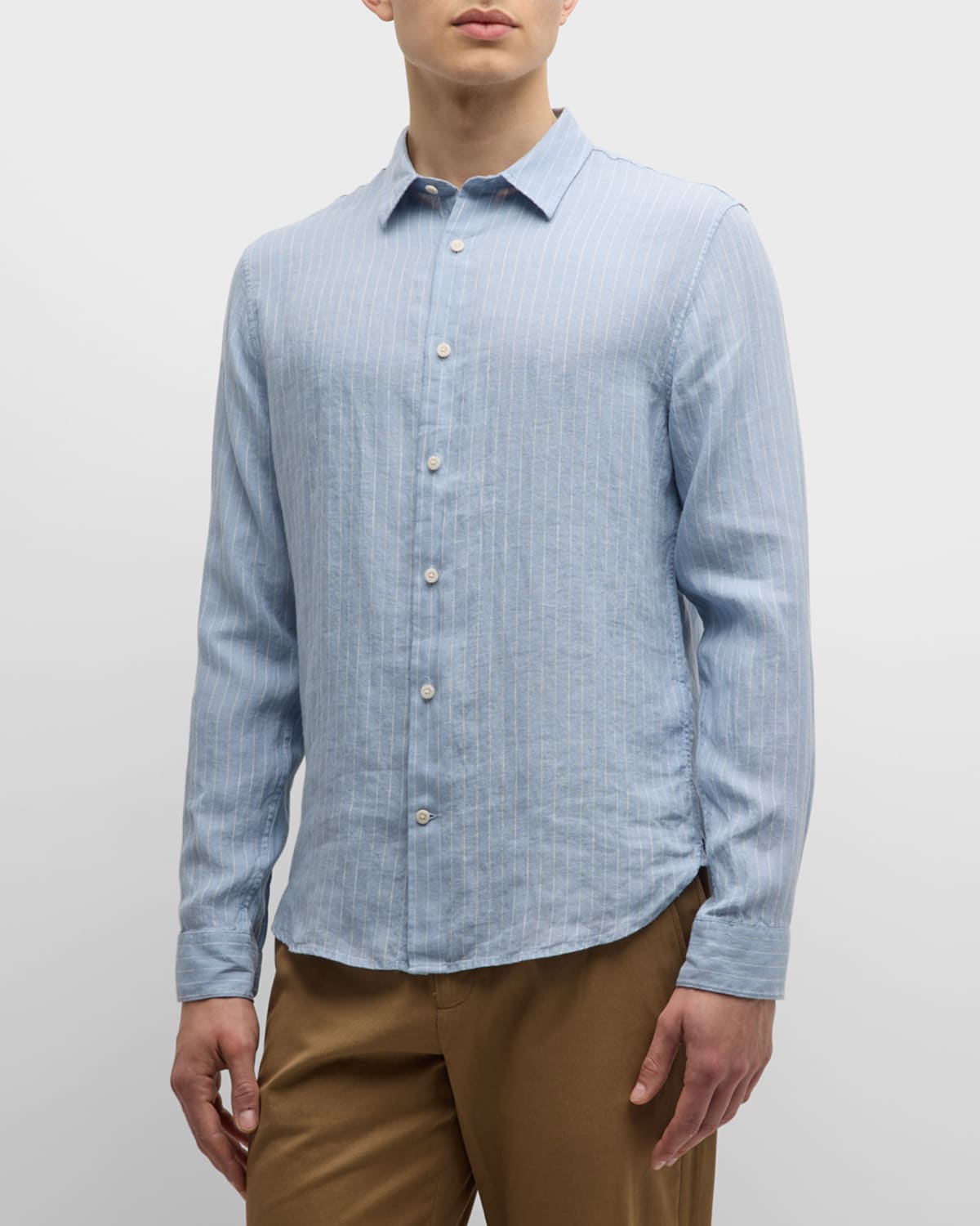 Men's Bayside Striped Linen Sport Shirt