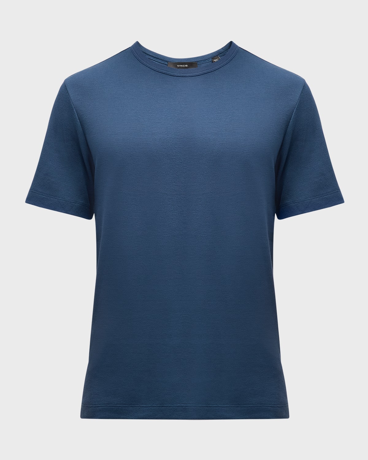 Shop Vince Men's Pima Pique Crew T-shirt In Deep Indigo