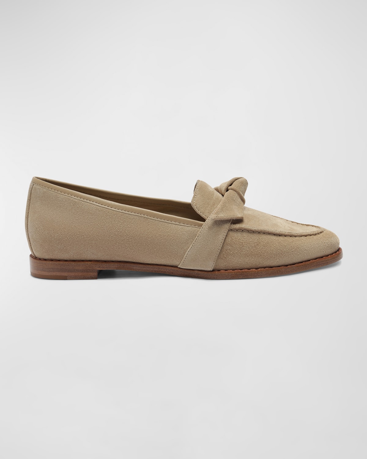 Clarita Suede Bow Loafers