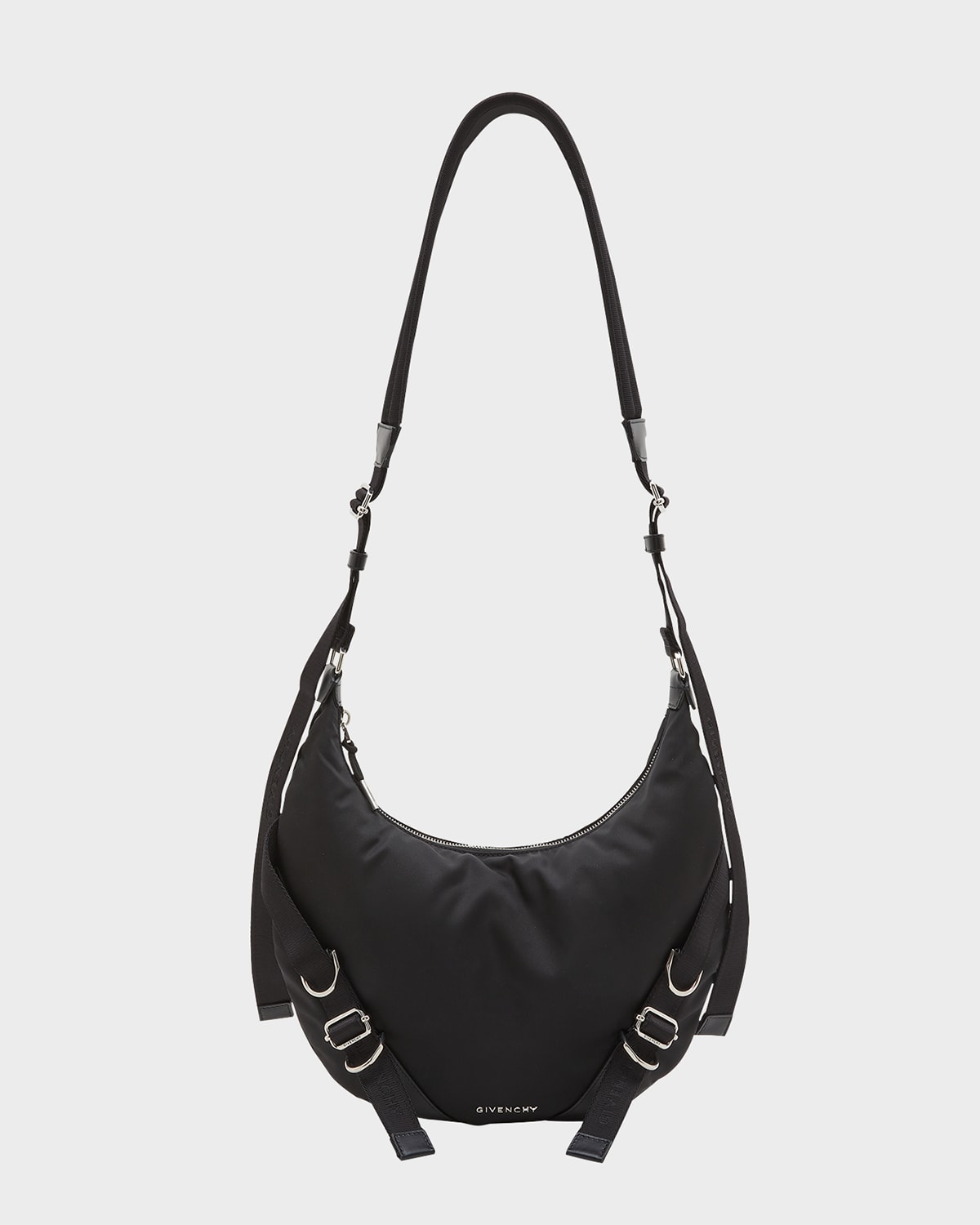 Shop Givenchy Men's Voyou Nylon Crossbody Bag In 001-black