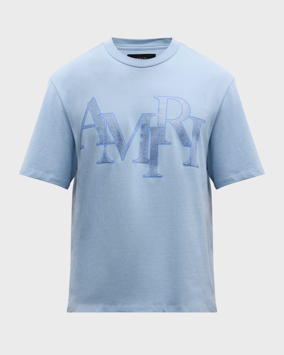 Amiri Logo Print Cotton T-shirt - Men's - Cotton In Cerulean