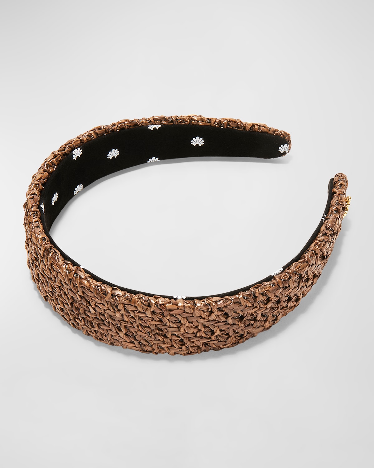 Lele Sadoughi Bessette Raffia Headband In Chocolate