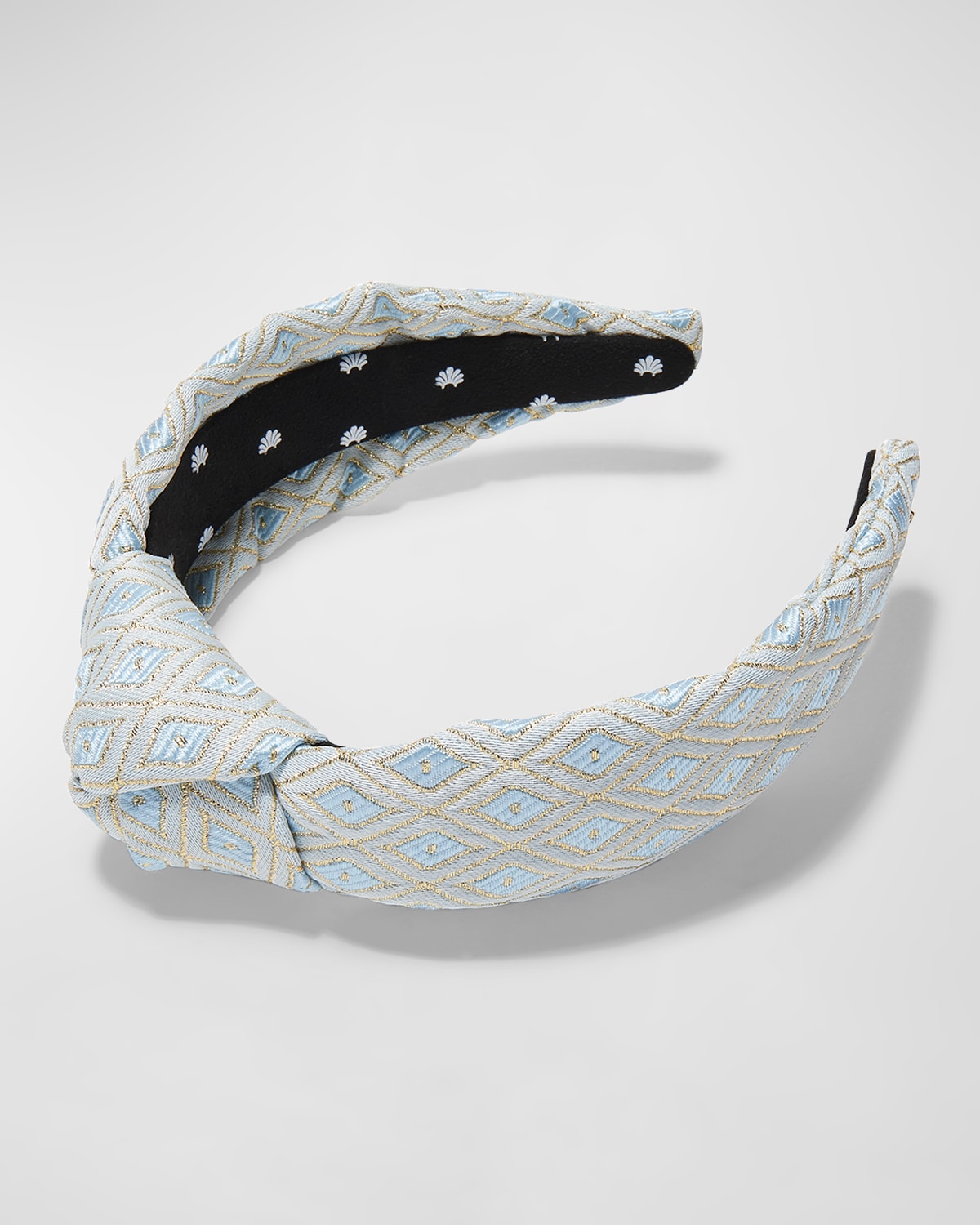LELE SADOUGHI METALLIC DIAMOND KNOTTED HEADBAND 