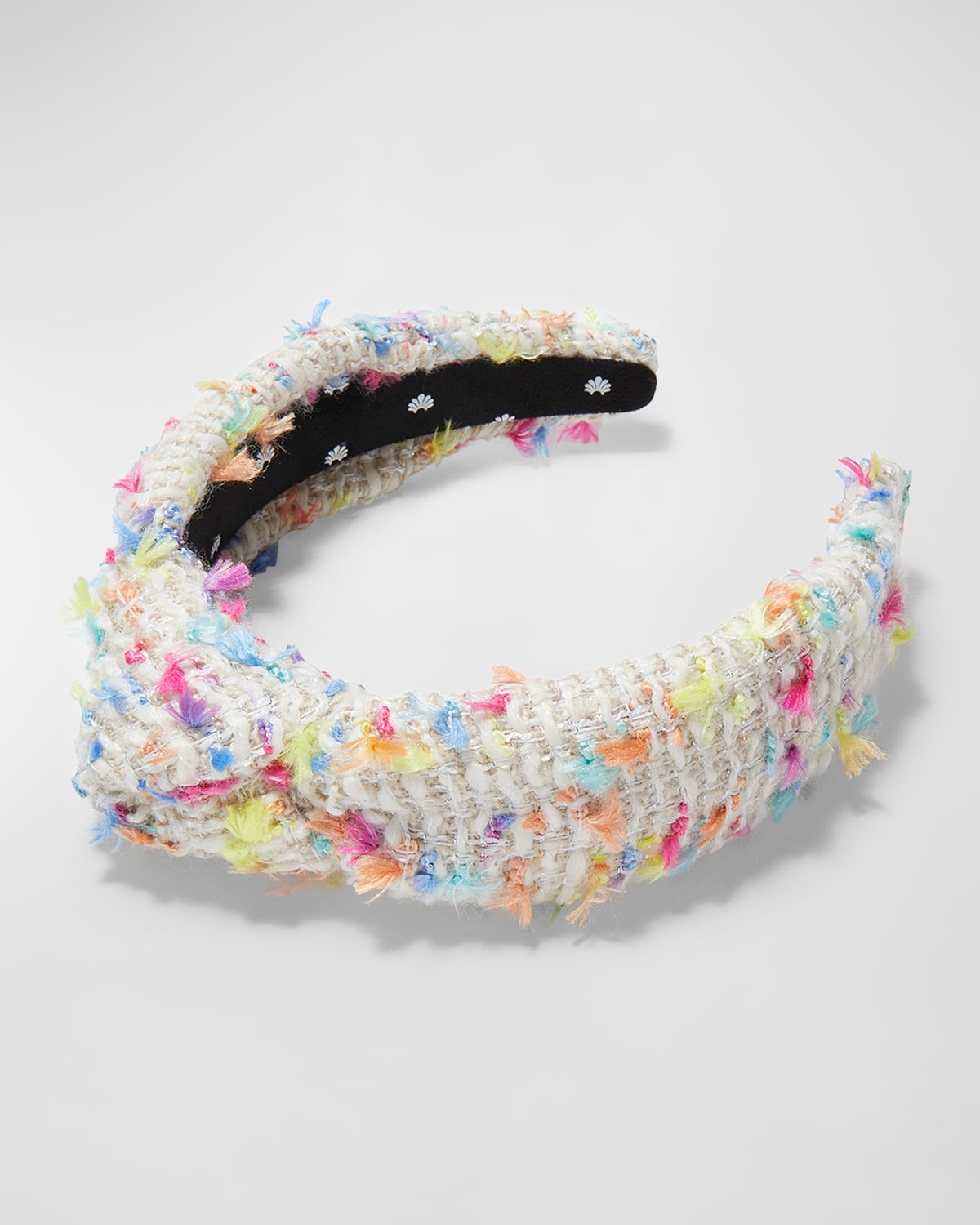 Lele Sadoughi Boucle Knot Headband In Rainbow Confetti