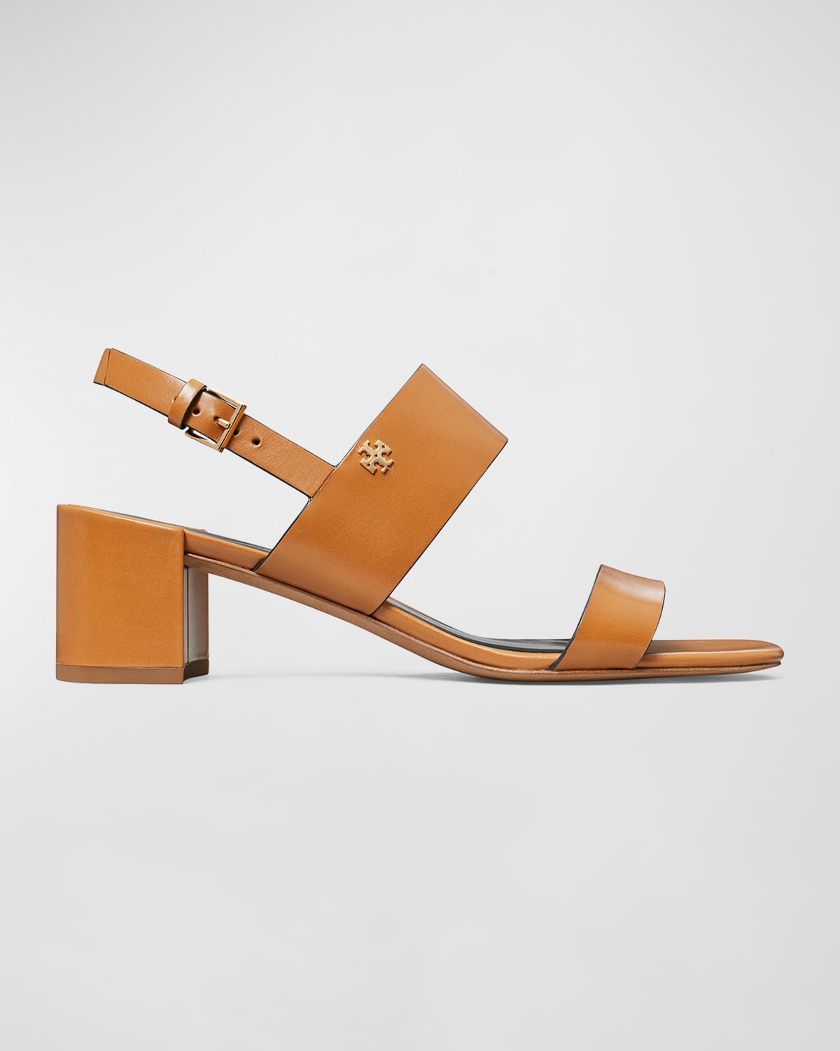 TORY BURCH LEATHER DUAL-BAND SLINGBACK SANDALS