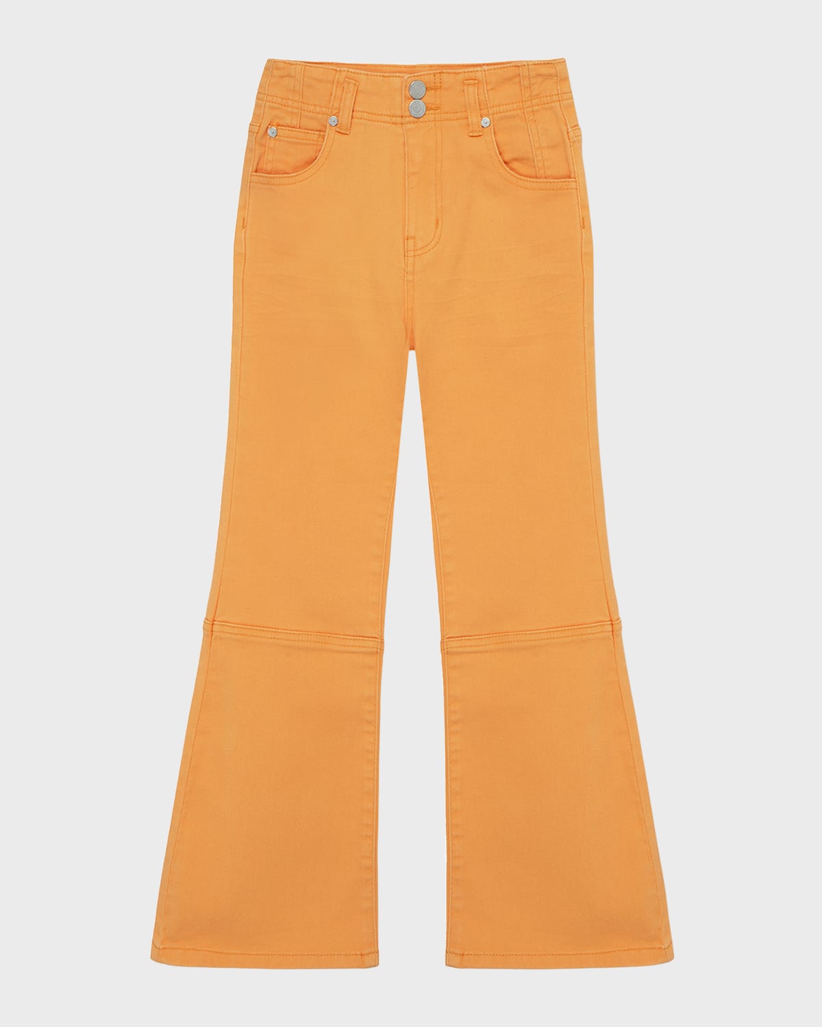 Shop Habitual Girl's Full-length Flare Twill Pants In Orange