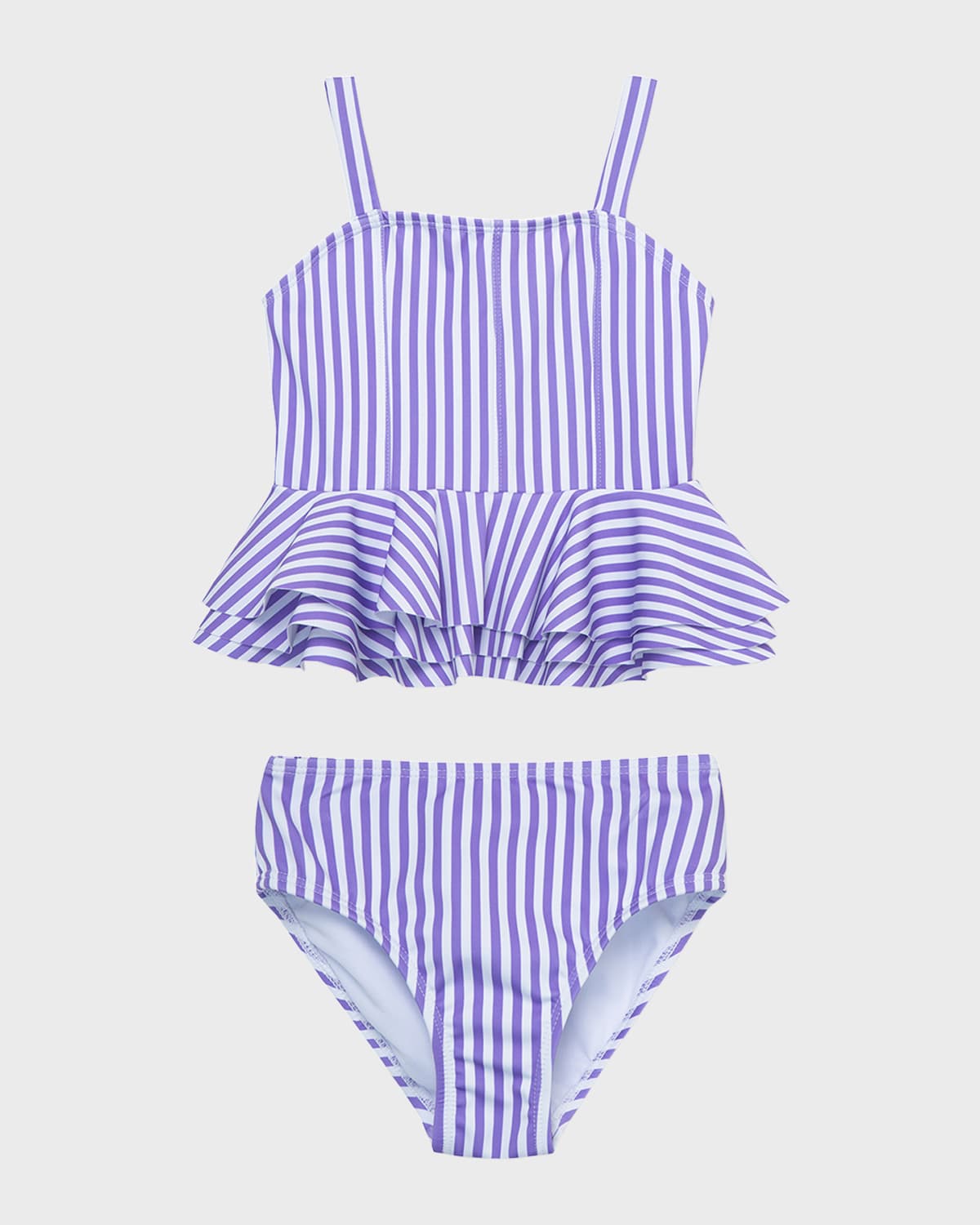 Habitual Girl's Fem Fem Striped Two-Piece Swimsuit, Size -6