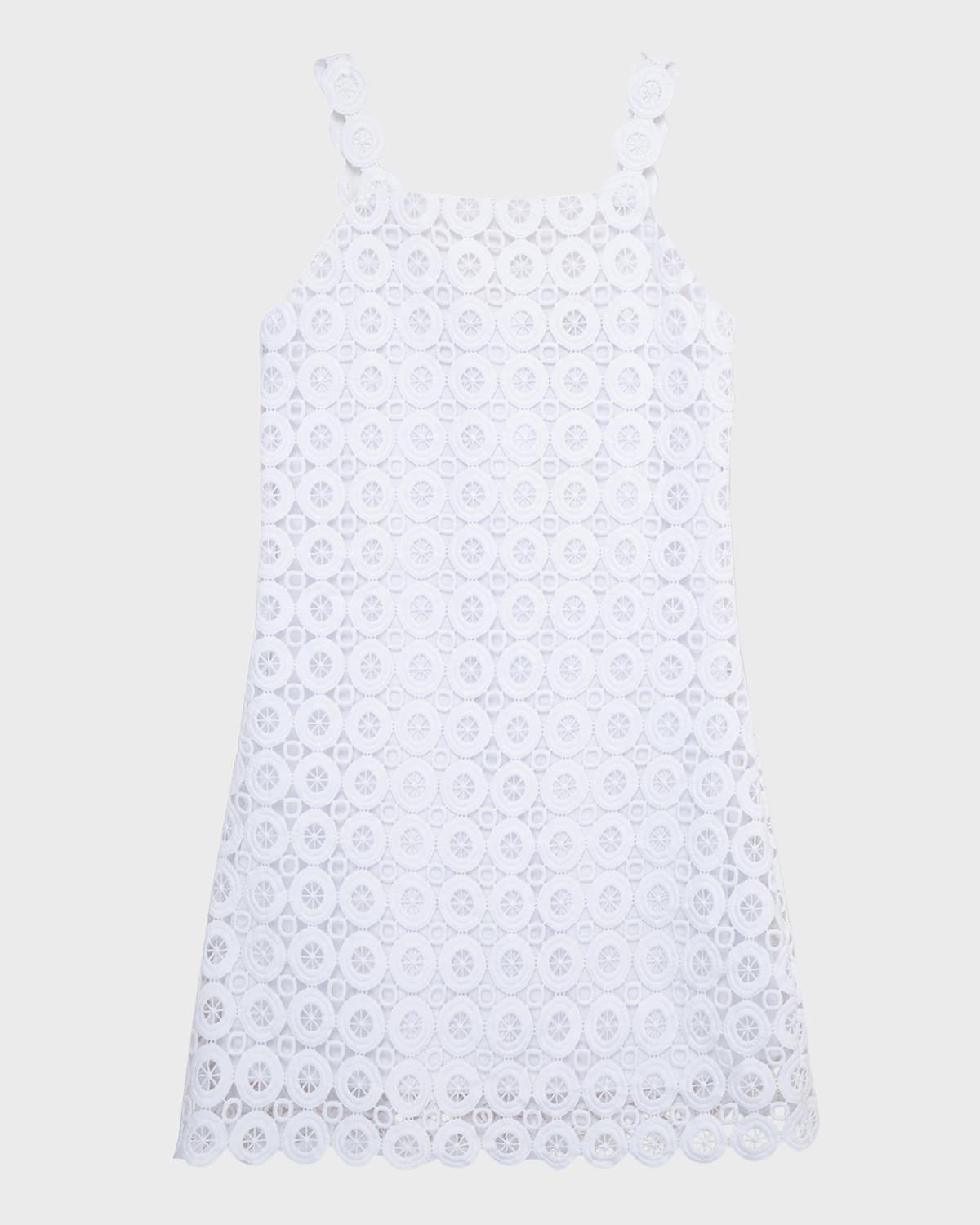 Shop Habitual Girl's Sleeveless Crochet Dress In White