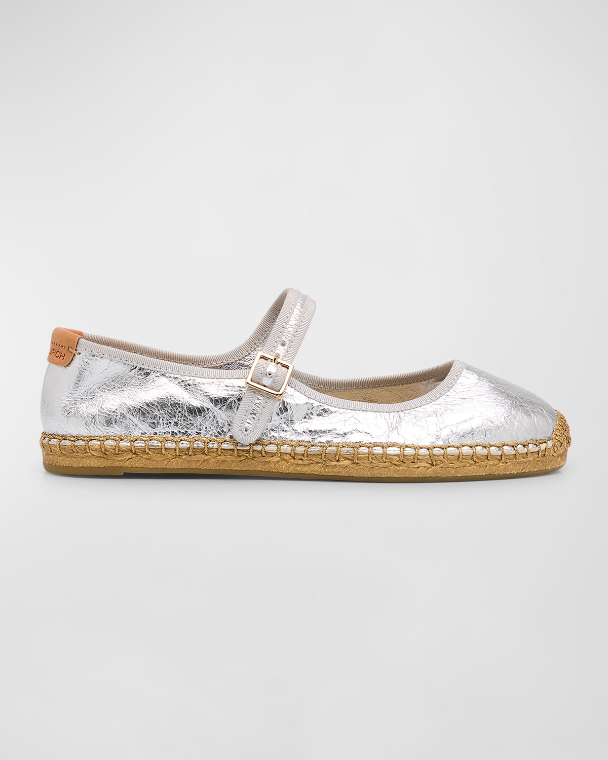 TORY BURCH METALLIC MARY JANE ESPADRILLES