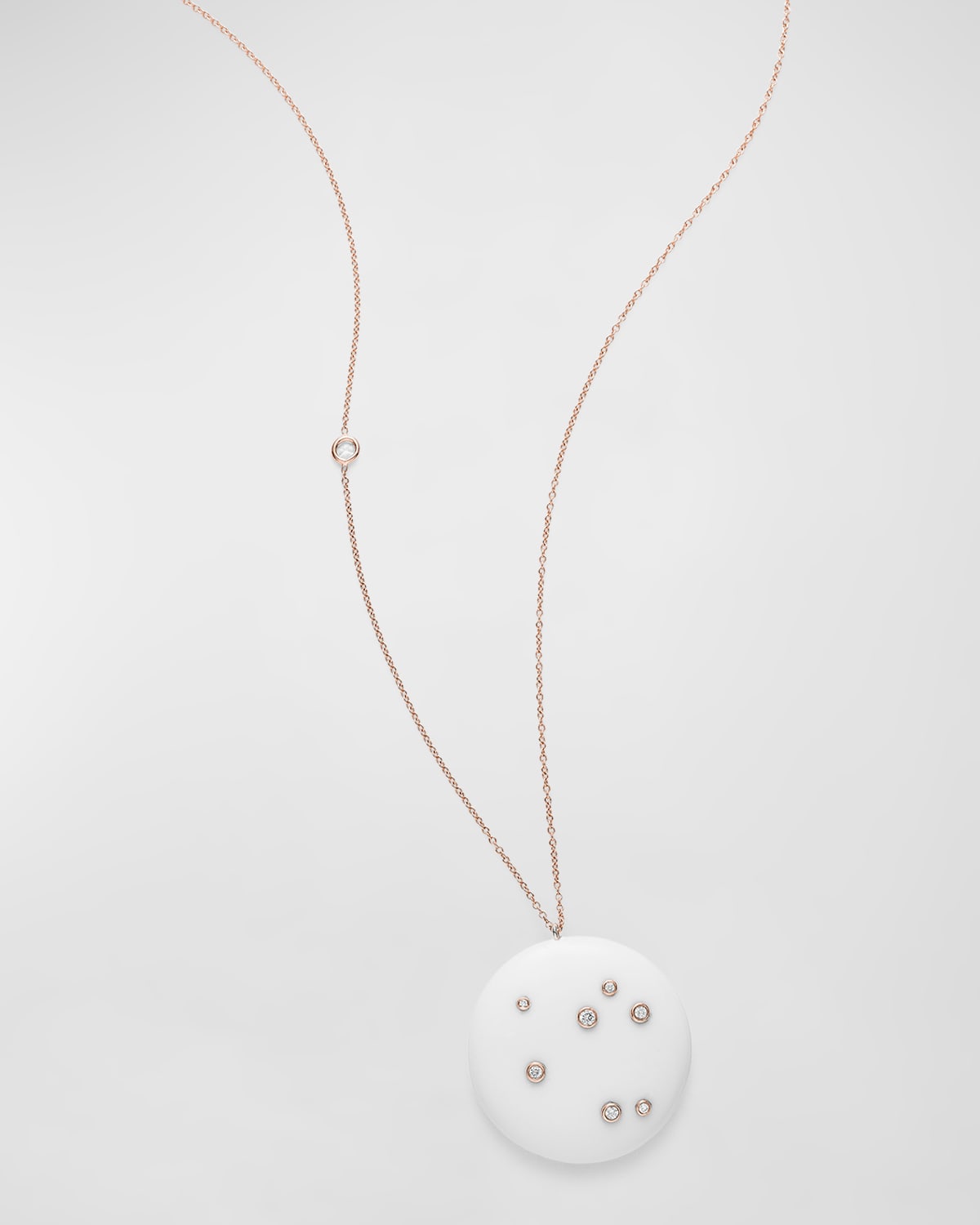 Mini Constellation White Onyx Necklace with Diamonds