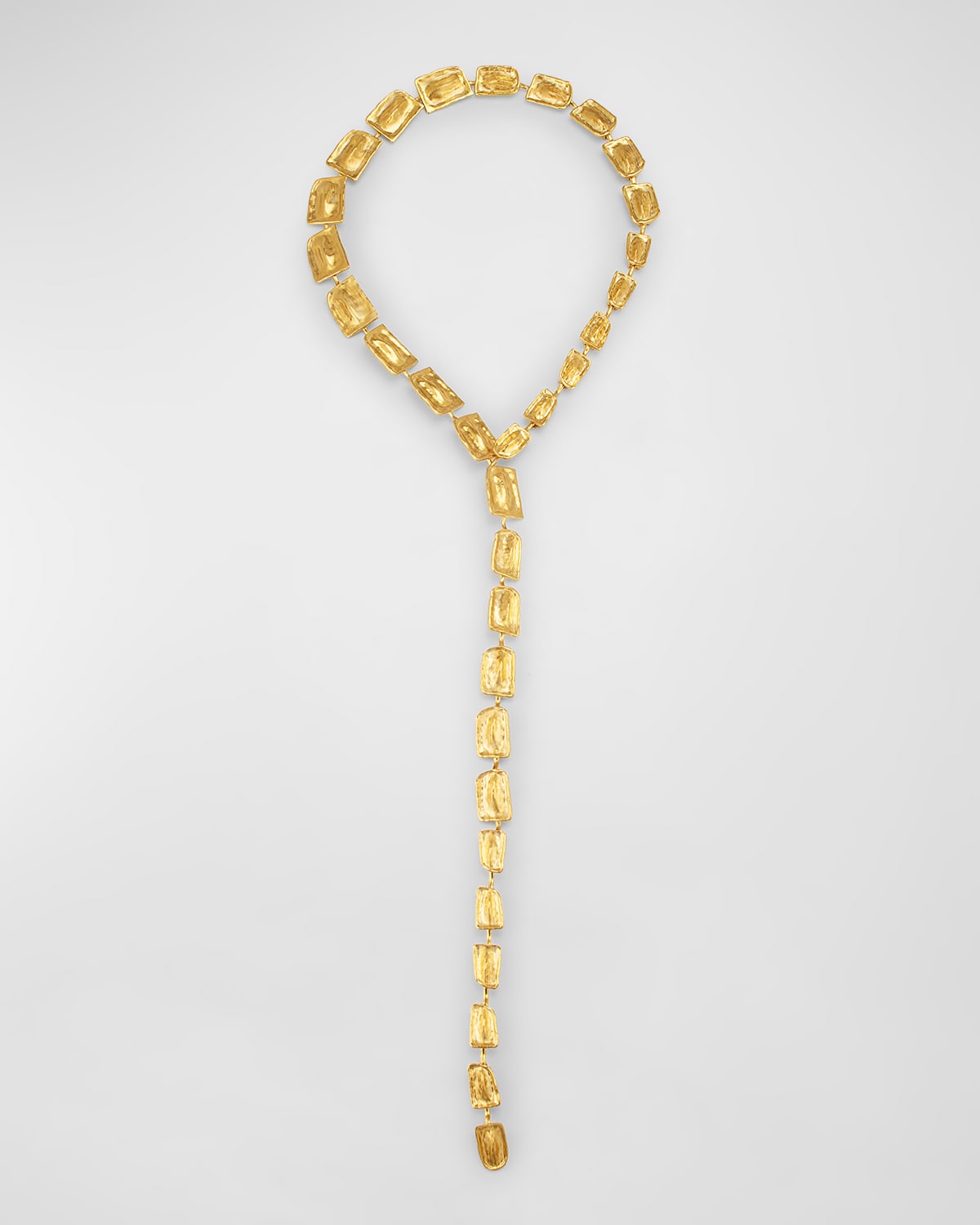 Tom Ford Brass Lariat Necklace In Gold