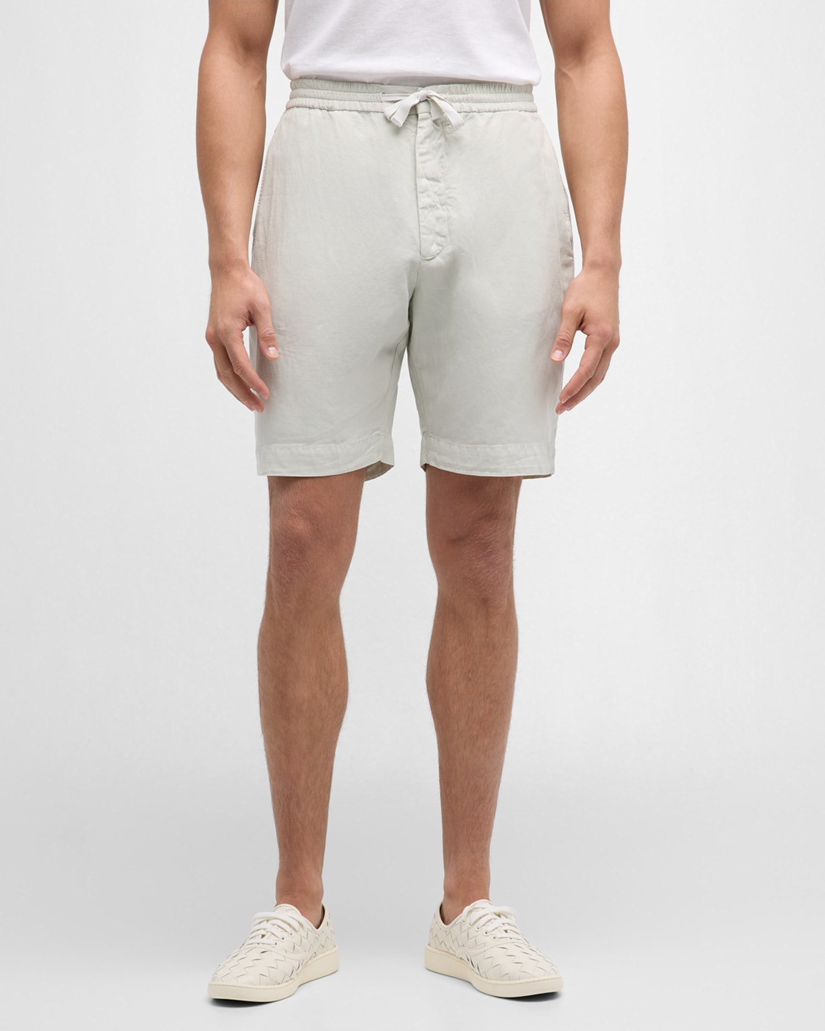Shop Officine Generale Men's Phil Drawstring Shorts In Moon