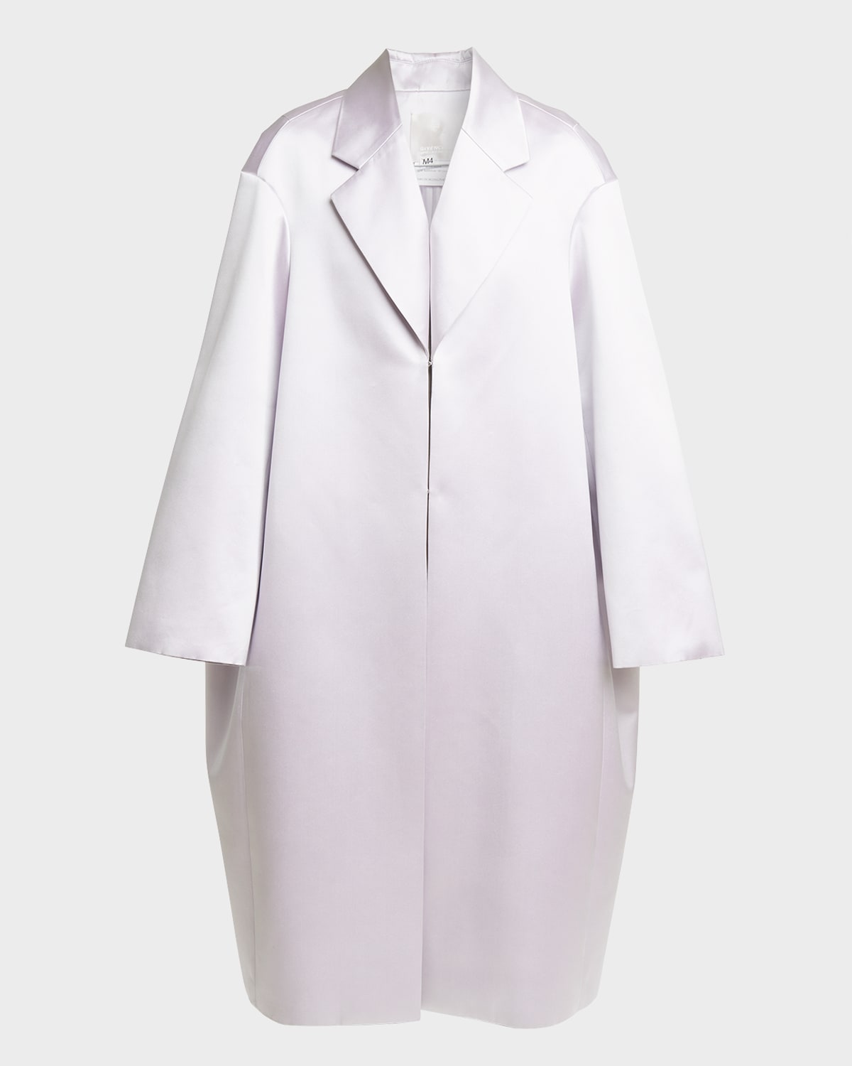 Givenchy Oversized Silk Cocoon Coat In Lilac