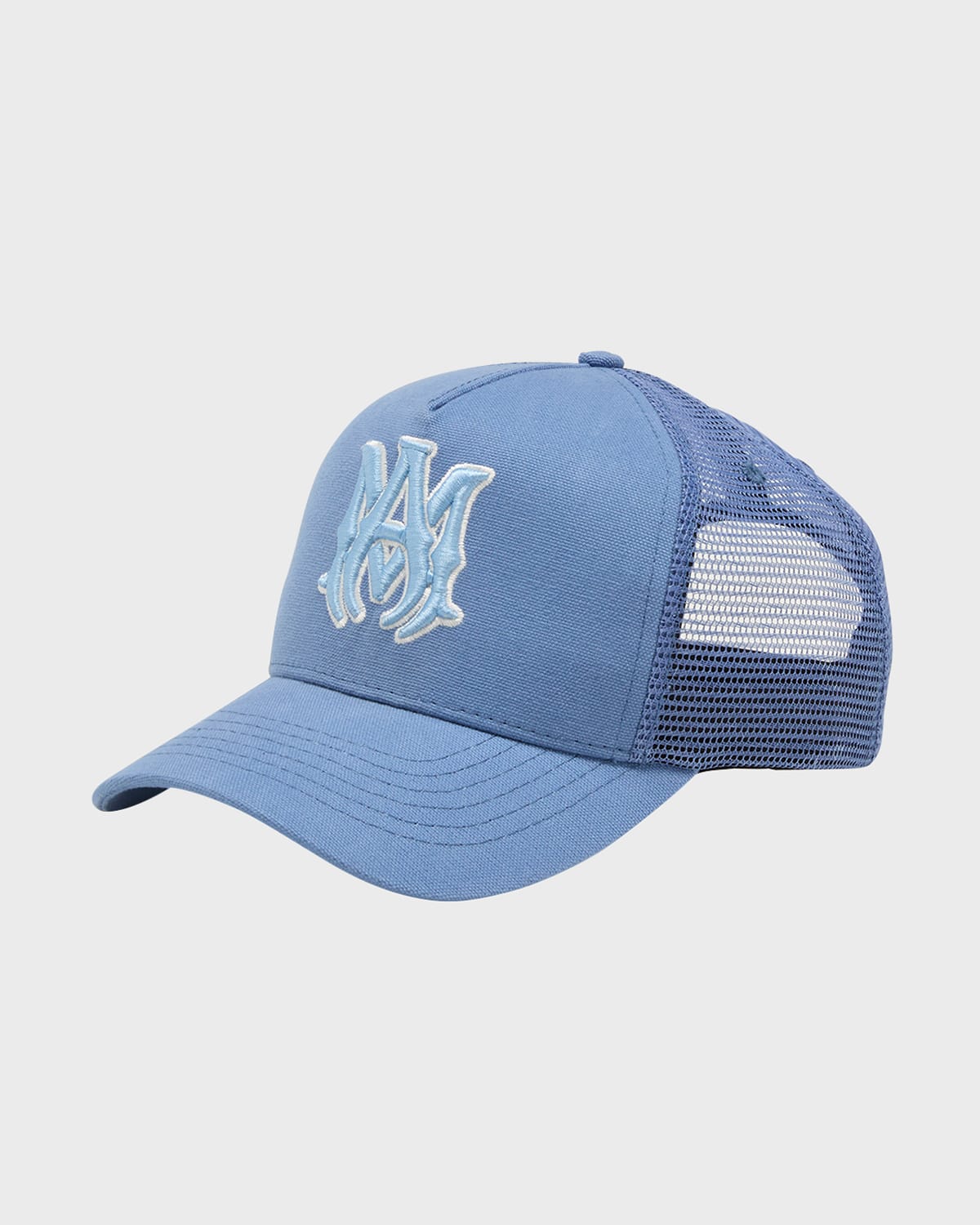 Shop Amiri Men's Ma Logo Trucker Hat In Ashley Blue
