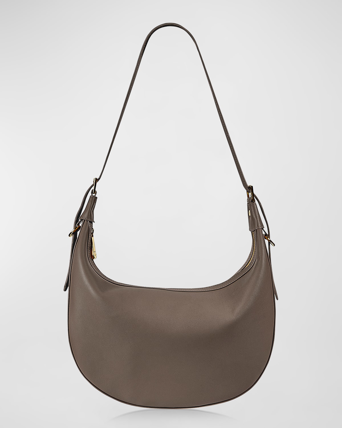 Reagan Zip Leather Hobo Bag