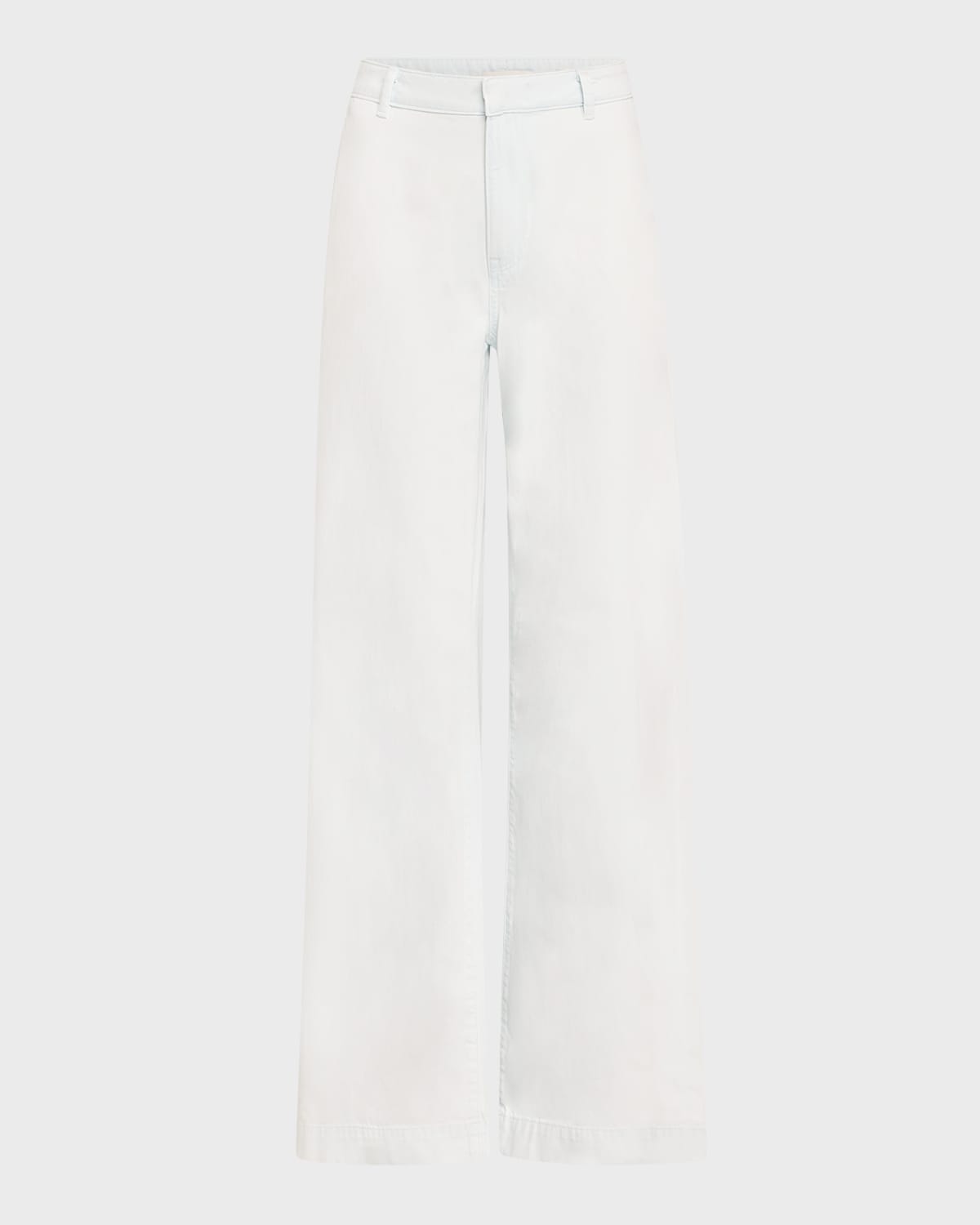 Shop Vince Washed Cotton Wide-leg Trousers In Celestine