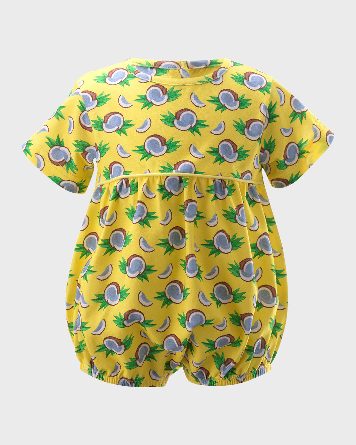 Rachel Riley Girl's Coconut Bubble Romper In Yellow