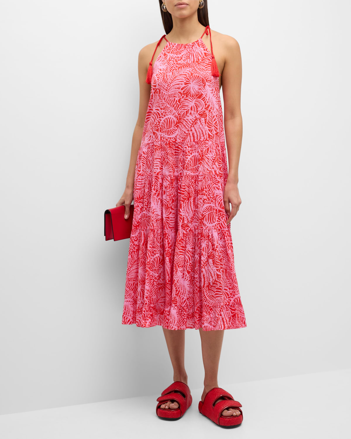 Cinq a Sept Tropical Inkblot Winnie Maxi Dress Smart Closet