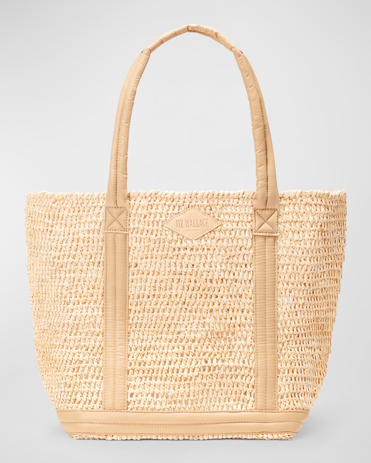 MZ WALLACE Medium Raffia Tote Bag