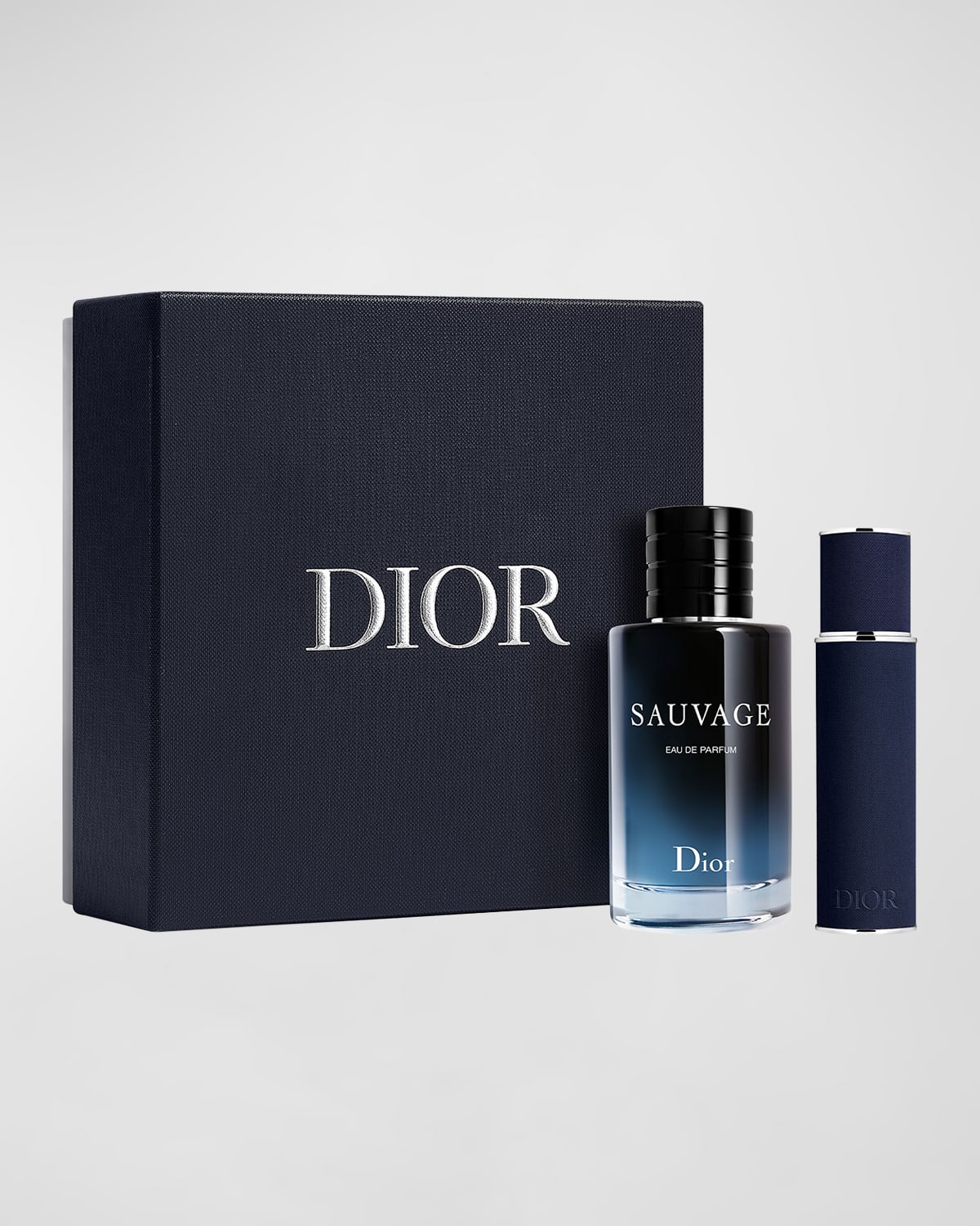 Dior Limited Edition  Sauvage Set, Eau De Parfum And Travel Spray In White