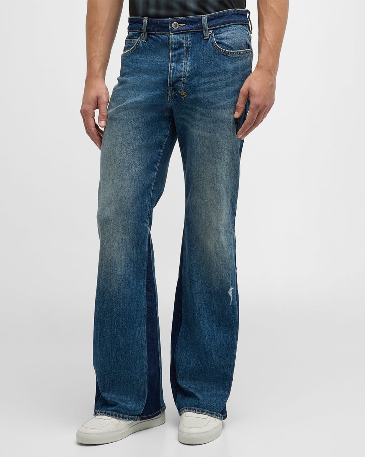 Shop Ksubi X Trippie Redd Men's Bronko Trip Spliced Jeans In Denim