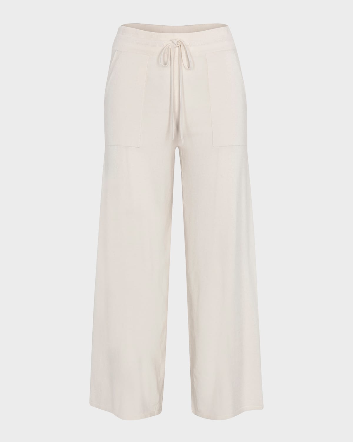 Splendid Veronica Cropped Flare Sweater Pants In Moonstone