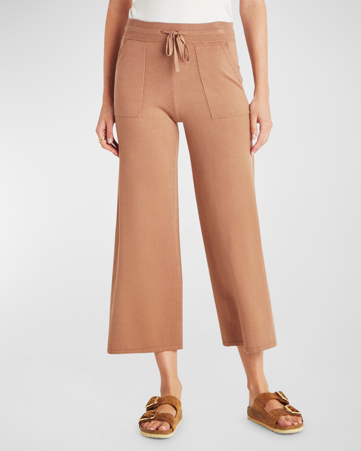 Veronica Cropped Flare Sweater Pants